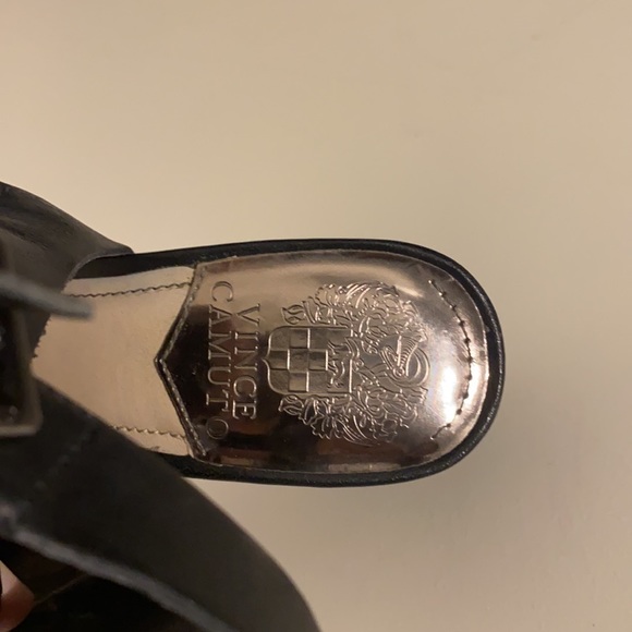 Vince Camuto Cage Heels - Leather Upper (Black) - Picture 4 of 9